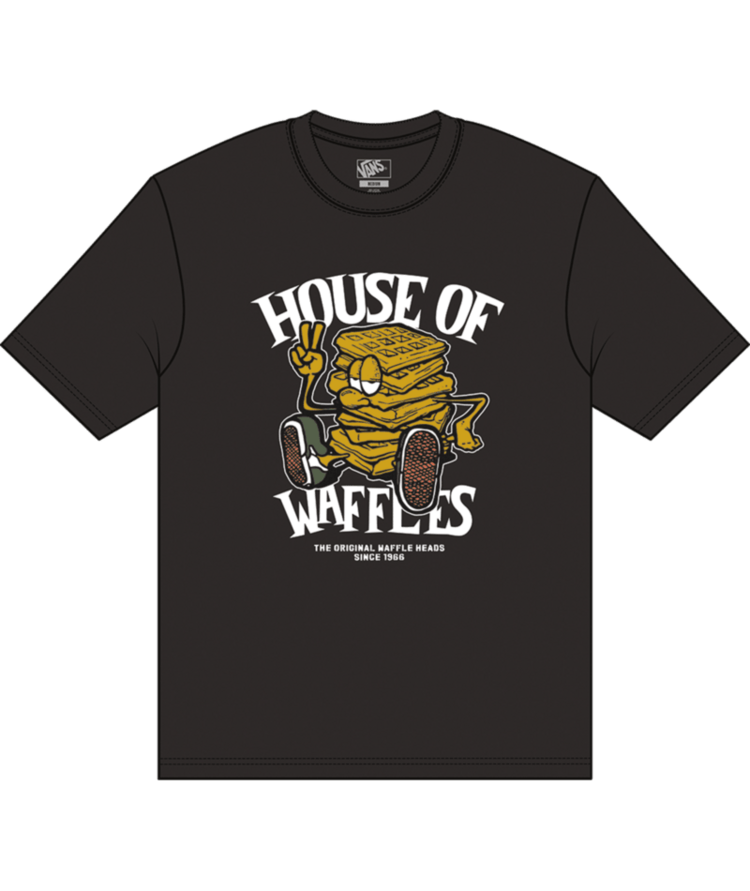 VANS VANS Little Kids House Of Waffles T-Shirt Black