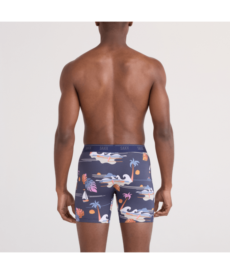 SAXX SAXX Quest Quick Dry Mesh Boxer Brief Fly Sunny Adventure Maritime