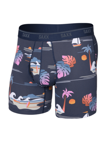 SAXX SAXX Quest Quick Dry Mesh Boxer Brief Fly Sunny Adventure Maritime
