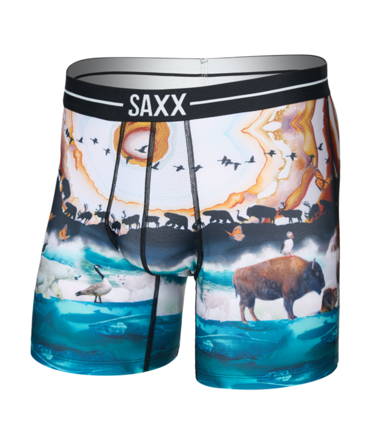 SAXX SAXX Volt Breathable Mesh Boxer Brief Great Migration Multi