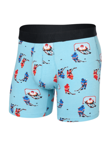 SAXX SAXX Droptemp Cooling Cotton Boxer Brief Fly On Ice Blue Tide
