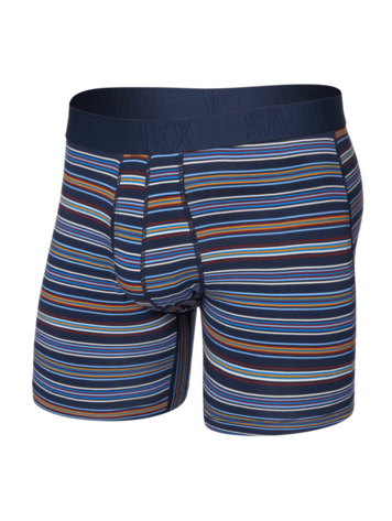 SAXX SAXX Droptemp Cooling Cotton Boxer Brief Fly Vivid Stripe Maritime