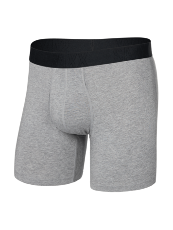 SAXX SAXX Droptemp Cooling Cotton Boxer Brief Fly Dark Grey Heather