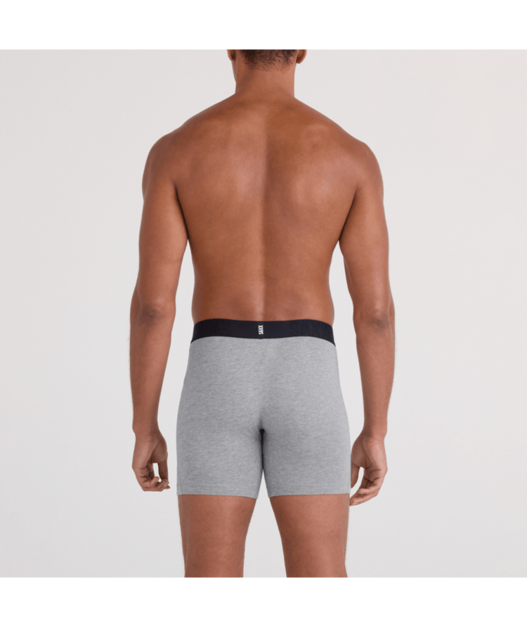 SAXX SAXX Droptemp Cooling Cotton Boxer Brief Fly Dark Grey Heather