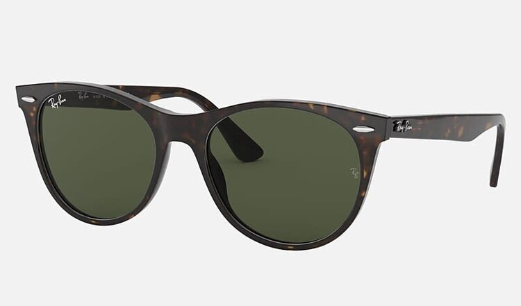 RAY-BAN RAY-BAN Wayfarer II Classic Polished Tortoise With Green Classic G-15