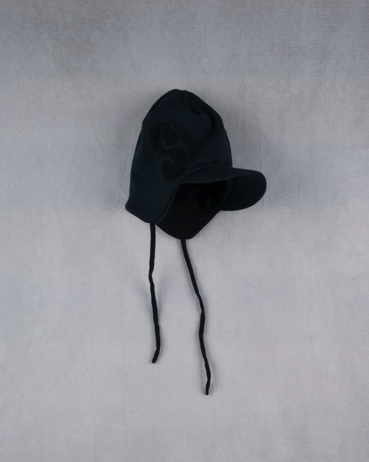 SOUVENIR SOUVENIR Knit Visor Cap Black