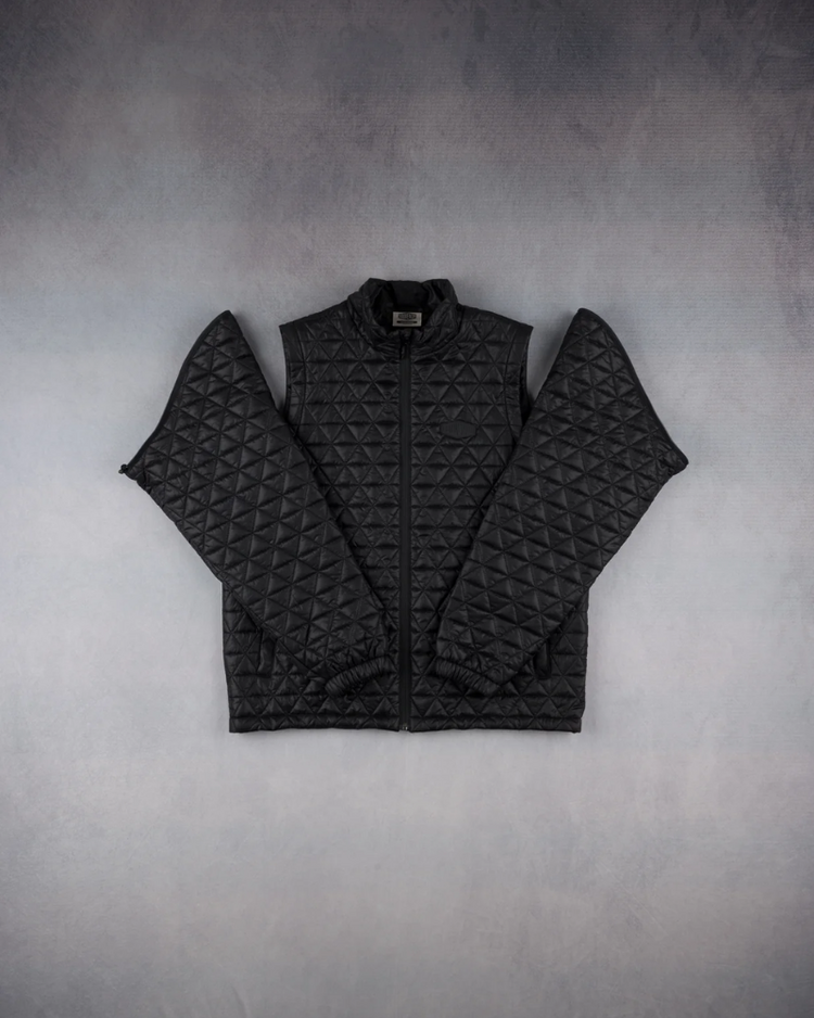 SOUVENIR SOUVENIR Convertable Micro Puffer Jacket Black