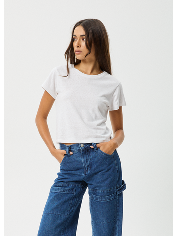 AFENDS AFENDS Carmen Hemp Baby Tee White