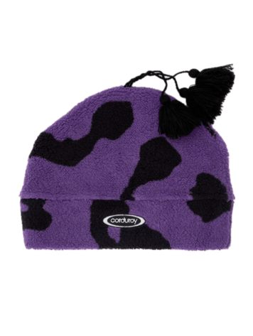 CORDUROY CORDUROY Fleece Tassle Beanie Purple