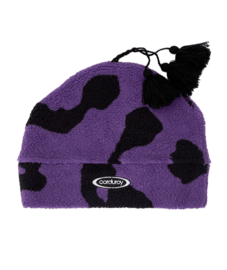 CORDUROY CORDUROY Fleece Tassle Beanie Purple