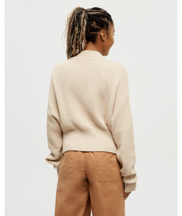 TENTREE TENTREE Women's Highline 1/4 Zip Mock Neck Warm Oak Heather