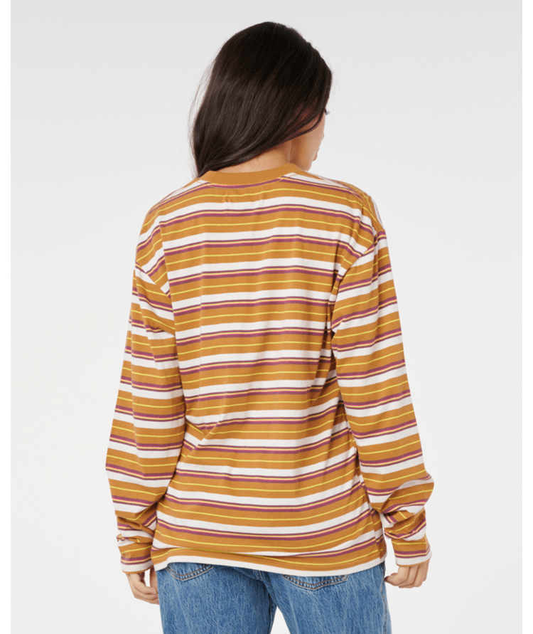 RIP CURL RIP CURL SG Stripe Og Ls Tee Tan
