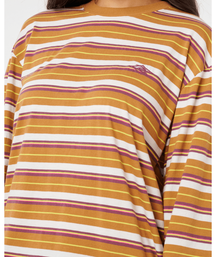 RIP CURL RIP CURL SG Stripe Og Ls Tee Tan