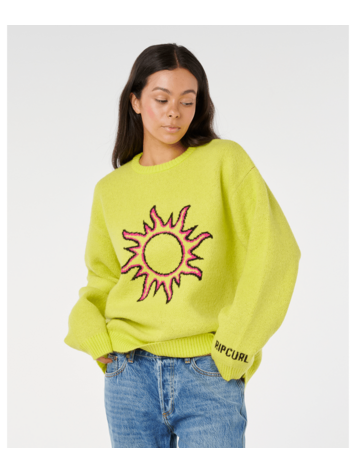RIP CURL RIP CURL SG Sol Relaxed Sweater Light Chartreuse