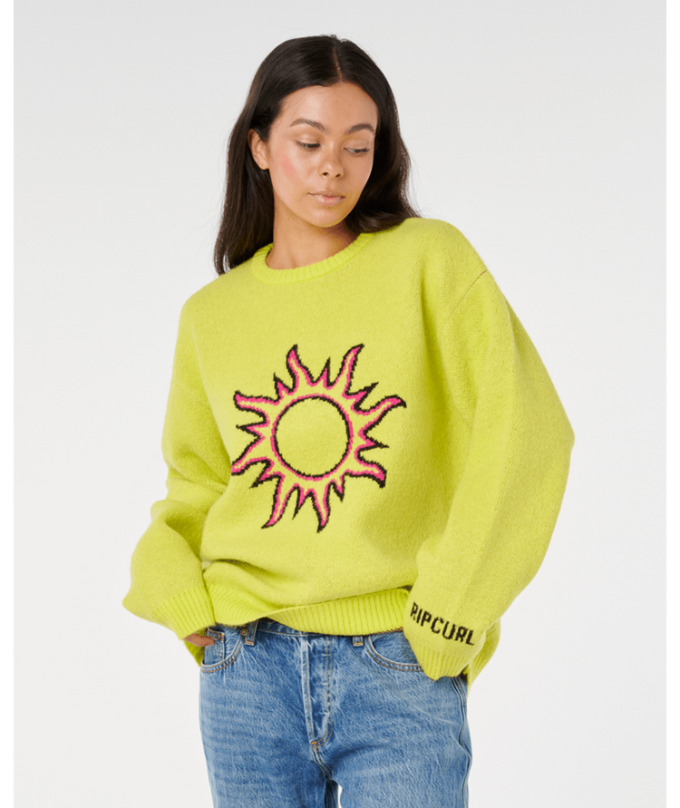 RIP CURL RIP CURL SG Sol Relaxed Sweater Light Chartreuse