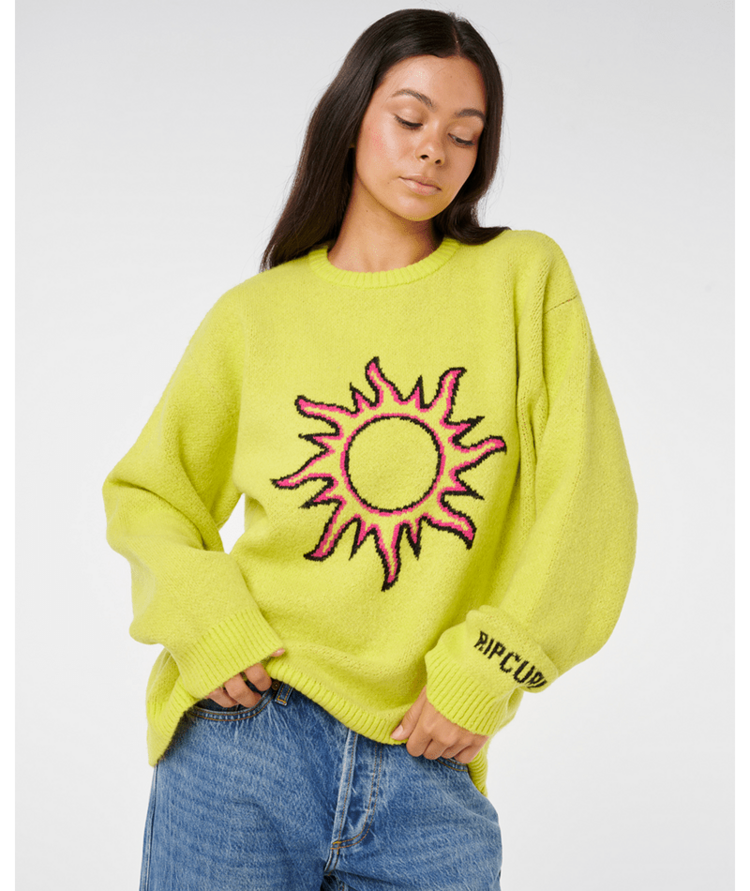 RIP CURL RIP CURL SG Sol Relaxed Sweater Light Chartreuse