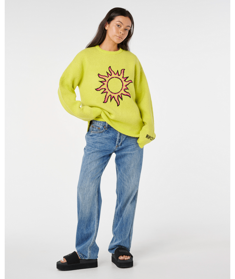 RIP CURL RIP CURL SG Sol Relaxed Sweater Light Chartreuse
