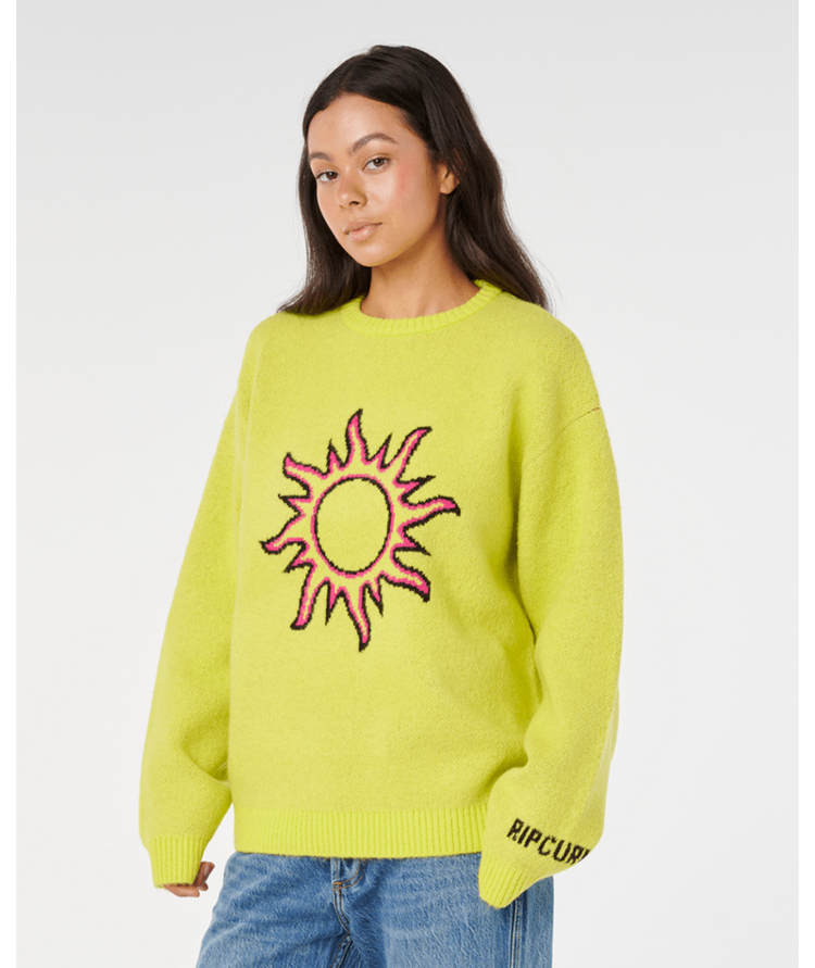 RIP CURL RIP CURL SG Sol Relaxed Sweater Light Chartreuse