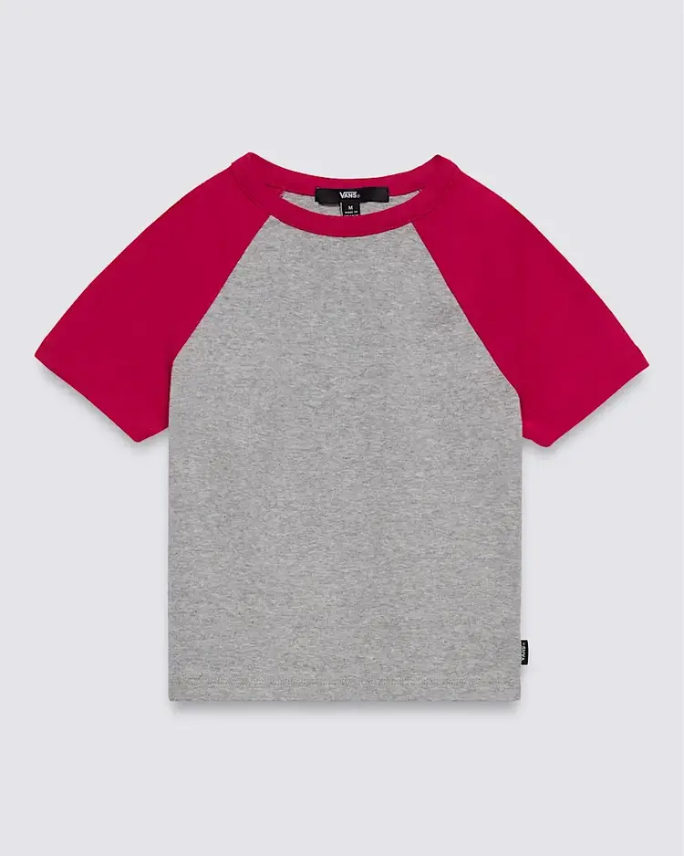 VANS VANS G Clare Raglan Tee Cement Heather-Cherries Jubilee