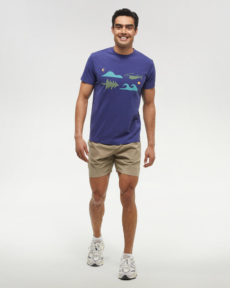 TENTREE TENTREE Mens Seaforestation Regenerative T-Shirt Indigo Tide/Sea Blue