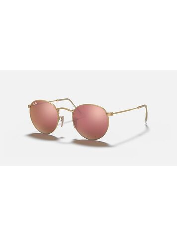 RAY-BAN RAY-BAN Round Metal Matte Arista With Light Brown Mirror Pink