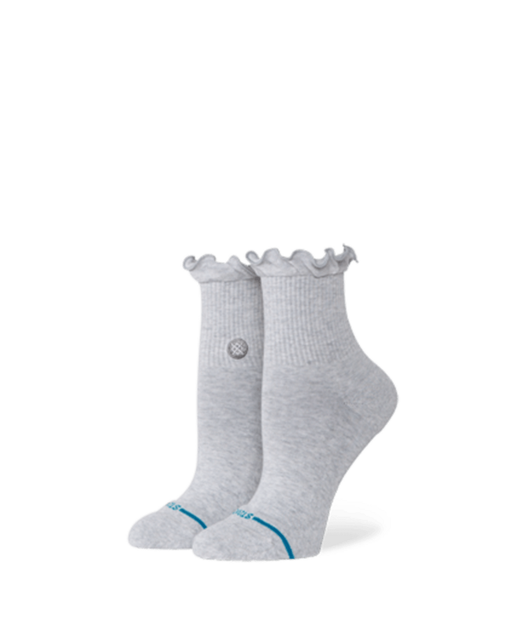 STANCE STANCE Womens Ruffle Icon Qtr Heathergrey