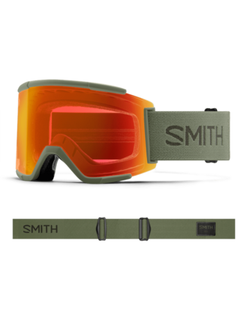 SMITH SMITH Squad XL Fatigue Green ChromaPop Everyday Red Mirror + ChromaPop Storm Yellow Flash