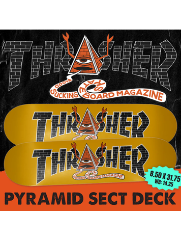 TOY MACHINE X Thrasher Pyramid Sect Deck 8.5