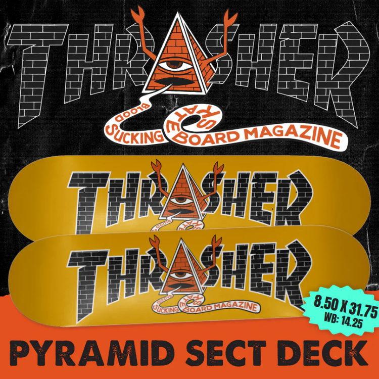 TOY MACHINE X Thrasher Pyramid Sect Deck 8.5