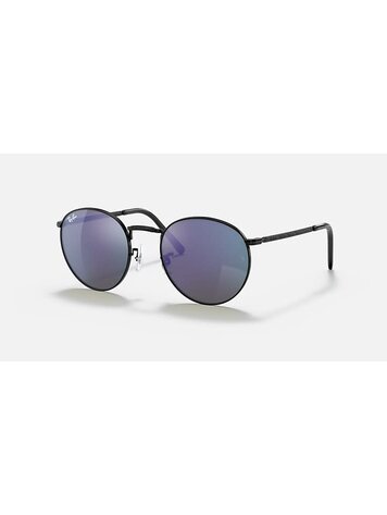 RAY-BAN RAY-BAN New Round Black with Green Mirror Blue