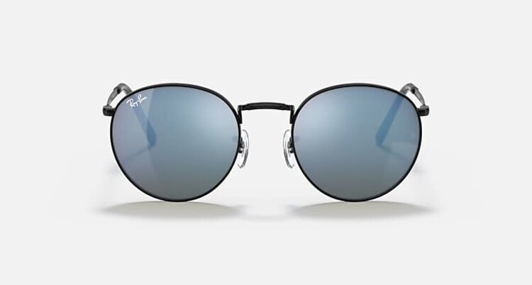 RAY-BAN RAY-BAN New Round Black with Green Mirror Blue