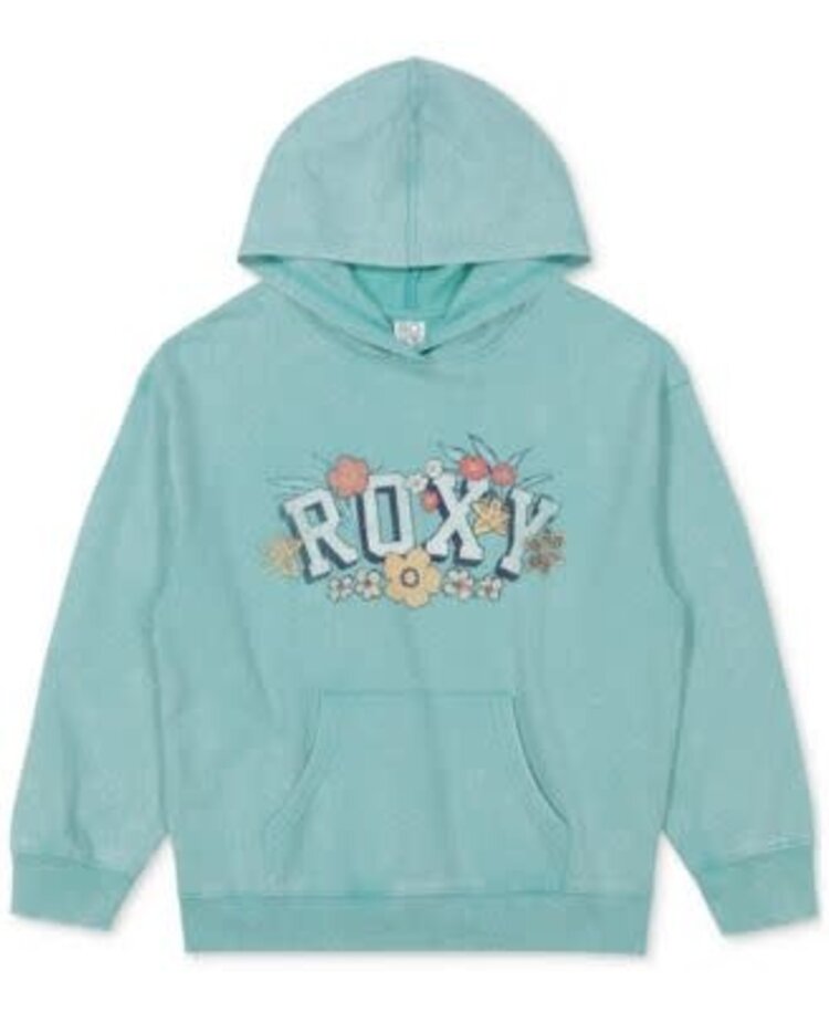 ROXY ROXY Girls Floral Oversized Hoodie Wasabi