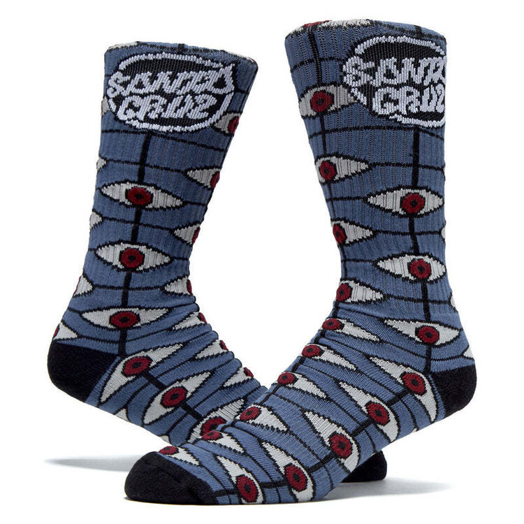 SANTA CRUZ SANTA CRUZ Mid Crew Socks Salba Eyes Blue Dusk/Black