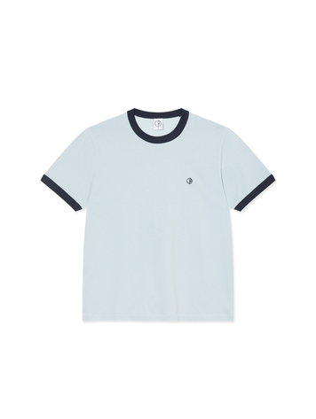 POLAR 58B POLAR RINGER TEE LIGHT BLUE/NAVY