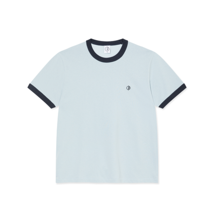 POLAR 58B POLAR RINGER TEE LIGHT BLUE/NAVY