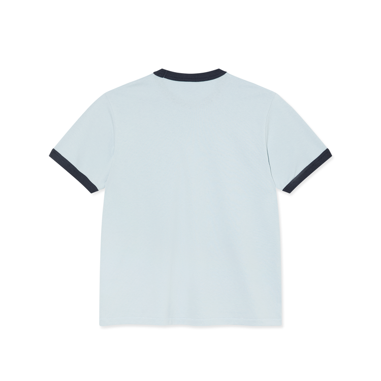 POLAR 58B POLAR RINGER TEE LIGHT BLUE/NAVY