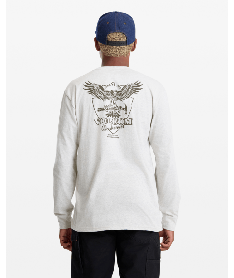VOLCOM VOLCOM Hammered Long Sleeve Tee Stone Heather