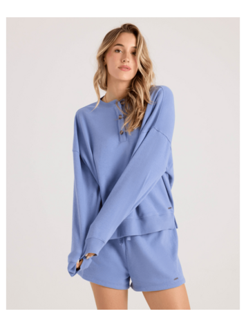 VOLCOM VOLCOM Lived In Fleece Henley Horizon Blue