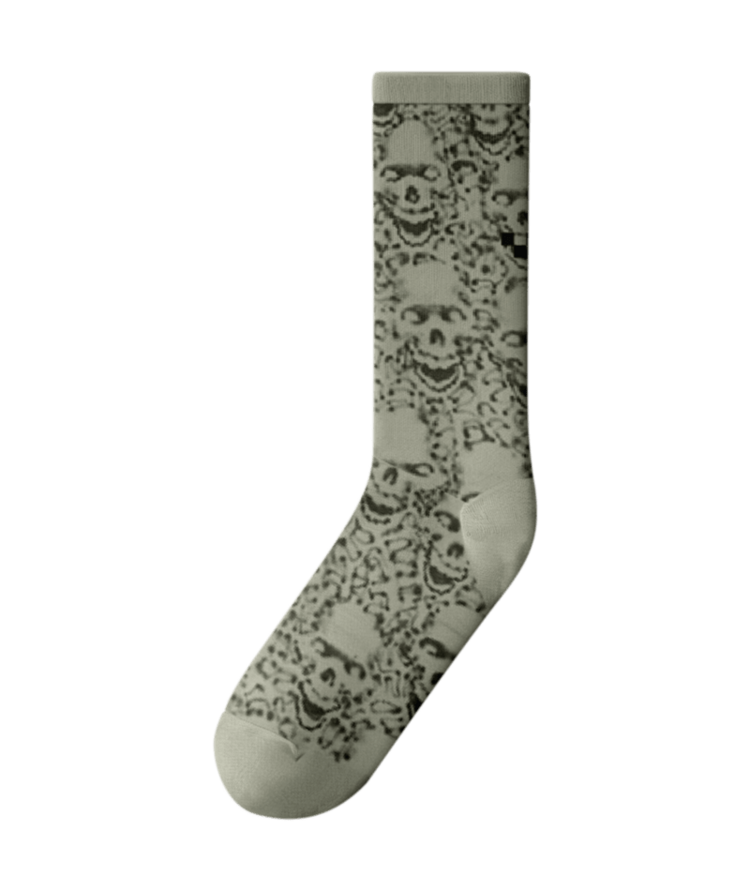 VANS VANS Premium Wreckpack Skull Crew Socks Soft Sage Green