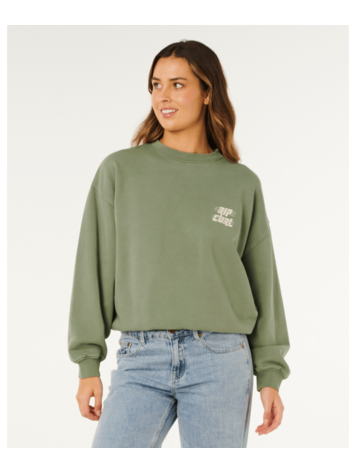 RIP CURL RIP CURL Sports Dept Drop Shoulder Crew Washed Green