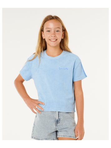 RIP CURL RIP CURL Sunshine Squad Terry Tee- Girl Light Blue
