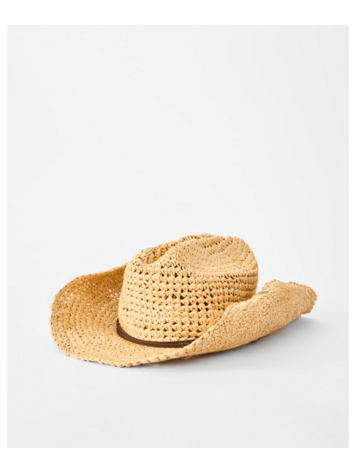 RIP CURL RIP CURL Crushable Straw Cowgirl Hat Natural