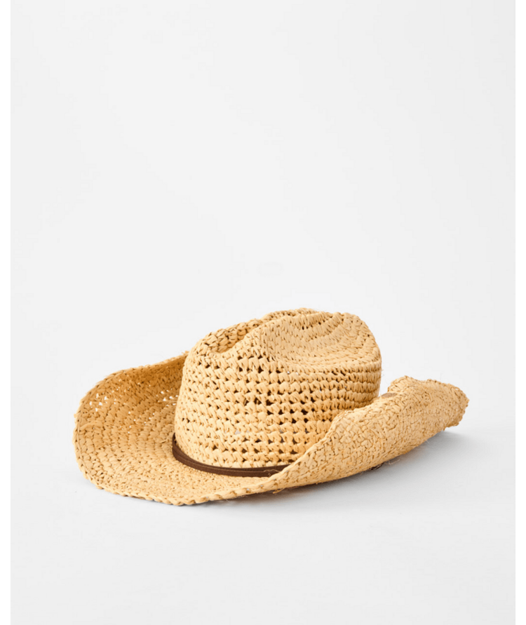 RIP CURL RIP CURL Crushable Straw Cowgirl Hat Natural