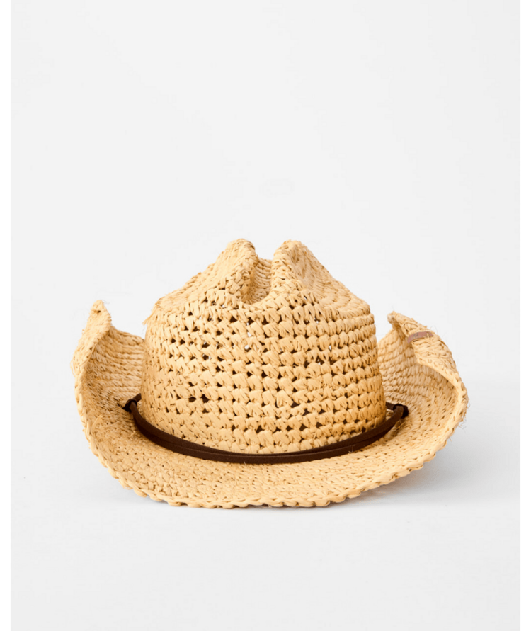 RIP CURL RIP CURL Crushable Straw Cowgirl Hat Natural