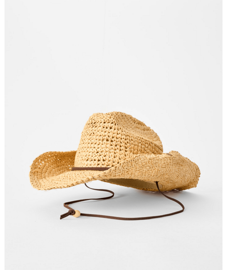 RIP CURL RIP CURL Crushable Straw Cowgirl Hat Natural