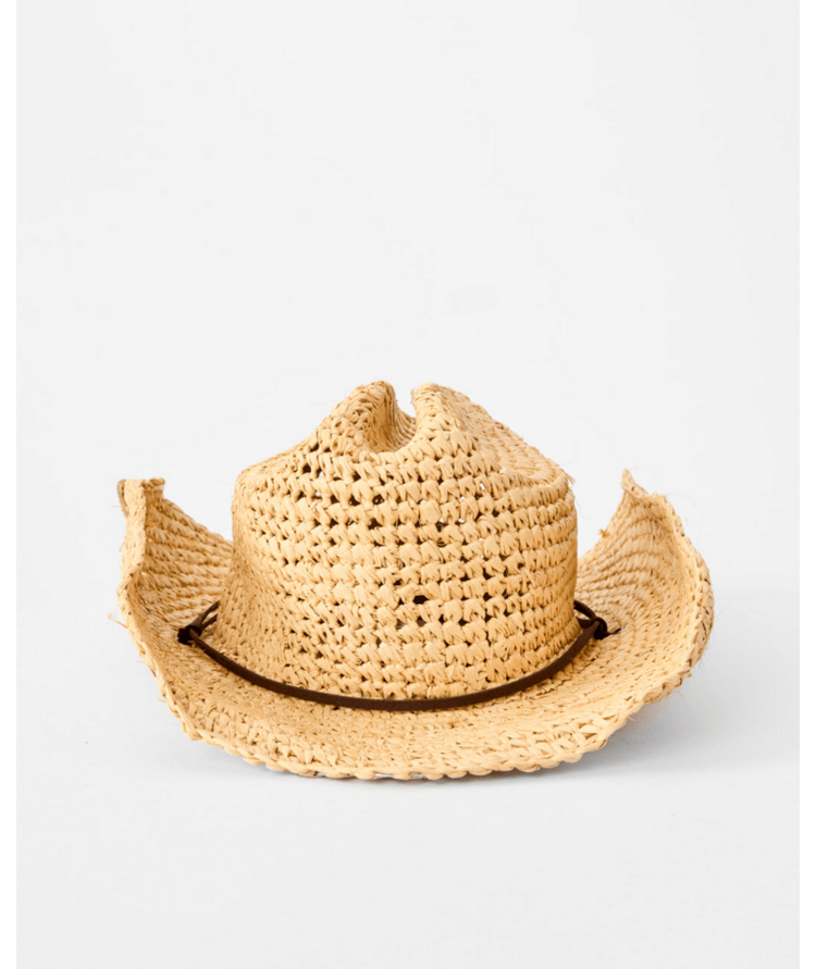 RIP CURL RIP CURL Crushable Straw Cowgirl Hat Natural