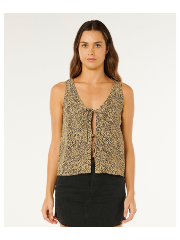 RIP CURL RIP CURL Animal Instincts Tie Front Top Natural