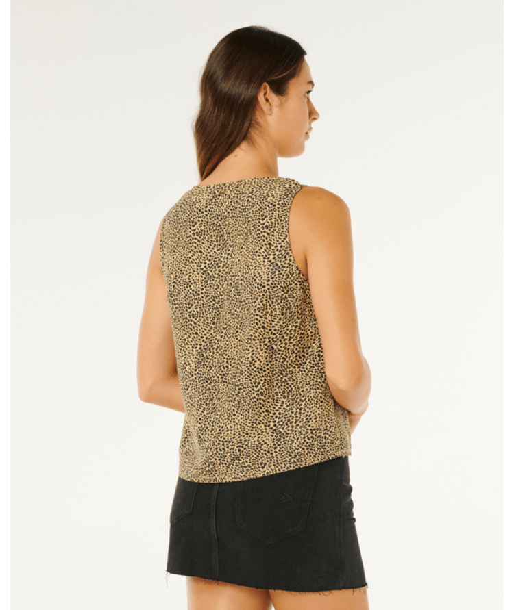 RIP CURL RIP CURL Animal Instincts Tie Front Top Natural