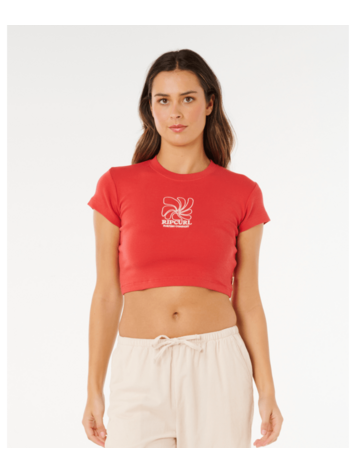 RIP CURL RIP CURL Pacific Coast Baby Tee Deep Red