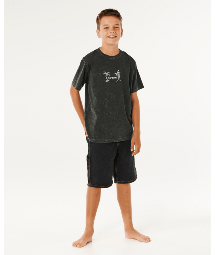 RIP CURL RIP CURL Eternal Shred Wash Tee-Boy Washed Black